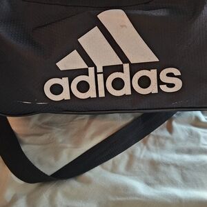Adidas Black and White Duffel Bag
